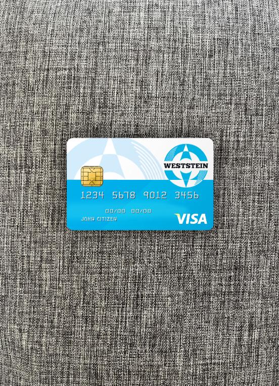 Download United Kingdom Weststein bank visa card photolook front Photoshop template